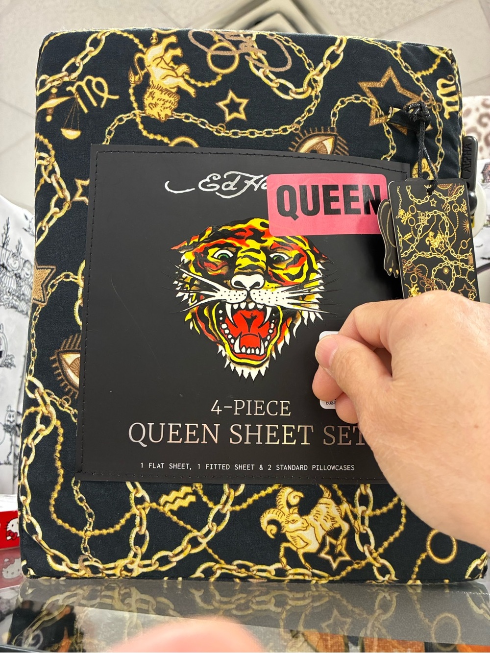 Ed Hardy Black & Gold print Sheet set